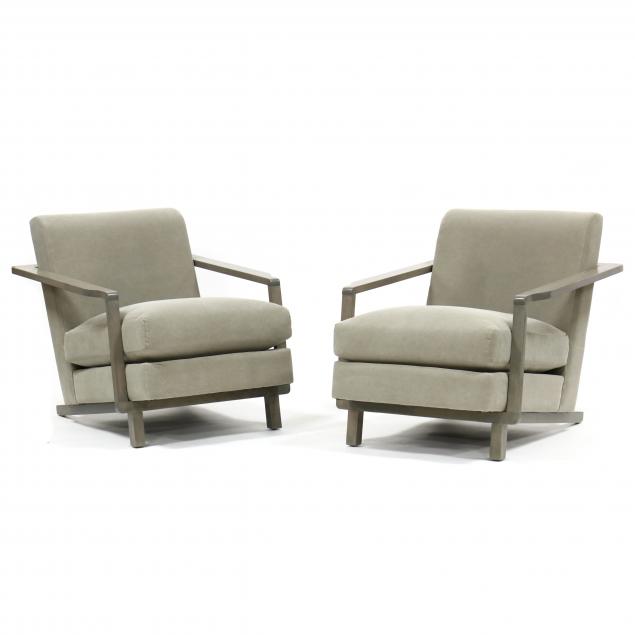 PAIR OF CONTEMPORARY LOUNGE CHAIRS