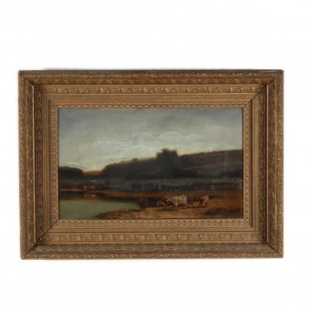 AN ANTIQUE AMERICAN SCHOOL PAINTING 34aacc