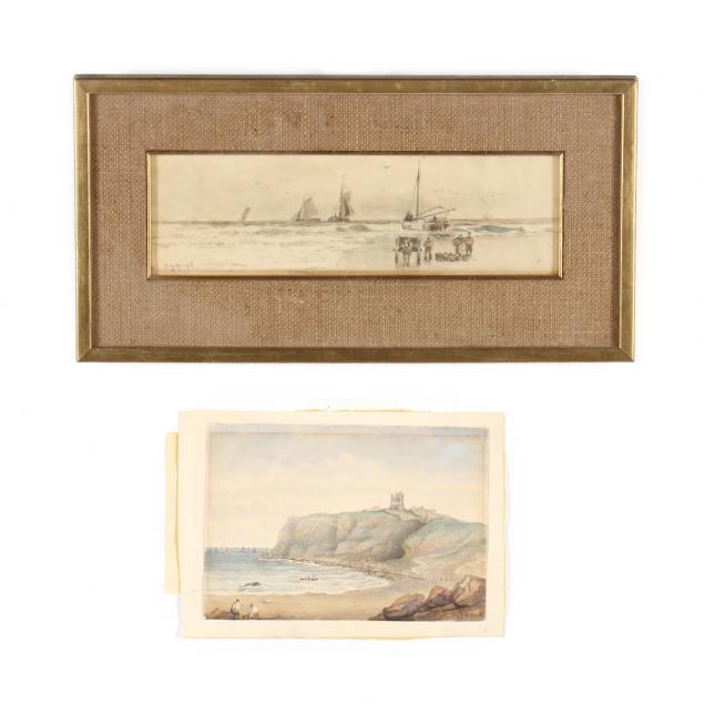 TWO ANTIQUE MARITIME WATERCOLORS