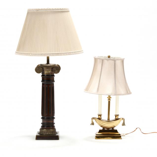 TWO CLASSICAL STYLE LAMPS 20th 34ab06