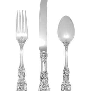 An American Silver Flatware Service Reed 34abba