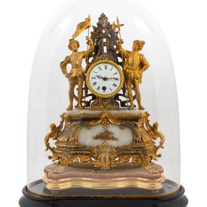 A Gilt Metal Mantel Clock 
France,