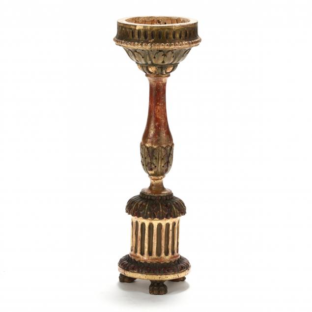 CONTINENTAL GILTWOOD ALTAR CANDLESTICK 34abf7