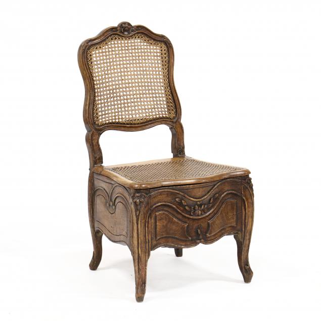 LOUIS XV CARVED AND CANED NECESSARY