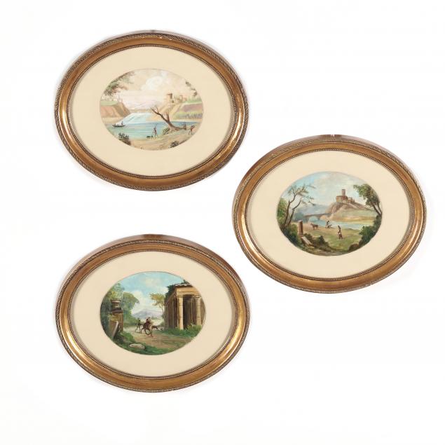 A SUITE OF THREE ITALIANATE LANDSCAPES 34ac89