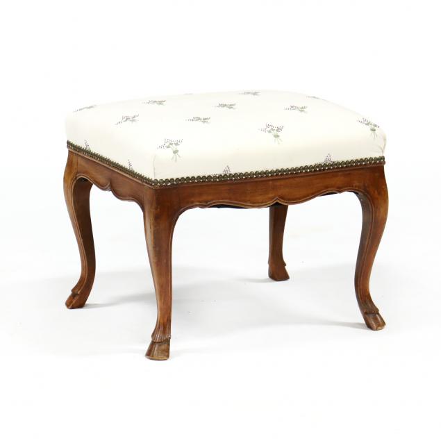 LOUIS XV STYLE WALNUT OTTOMAN Late