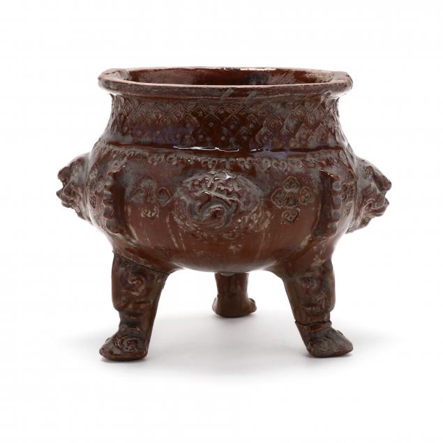 A CHINESE GLAZED EARTHENWARE VESSEL 34ad18