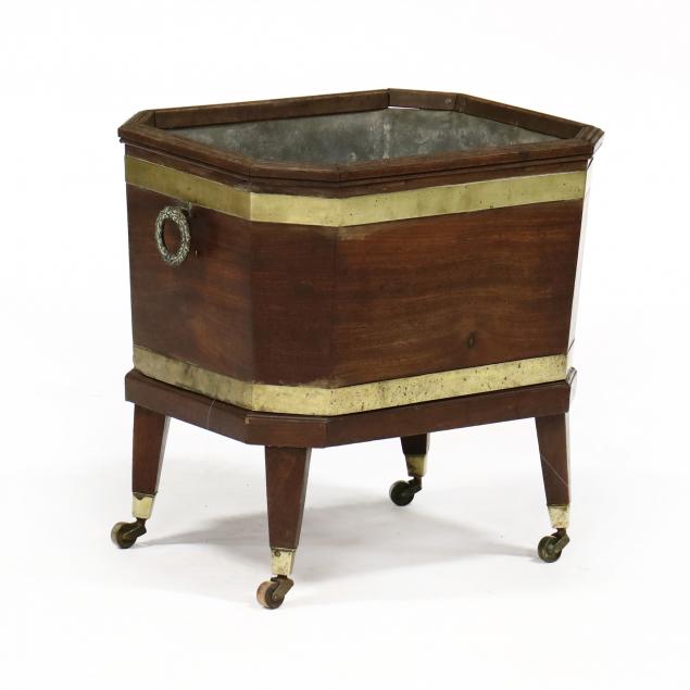 ANTIQUE ENGLISH MAHOGANY WINE COOLER