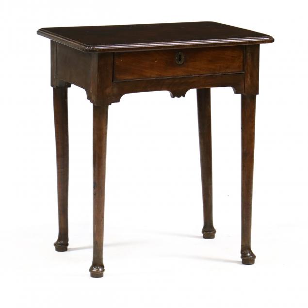 GEORGE II MAHOGANY ONE DRAWER TABLE