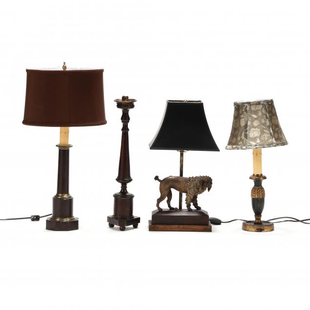 GROUPING OF FOUR LAMPS The first