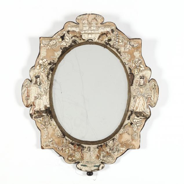 ANTIQUE CONTINENTAL MIRROR WITH 34ad97