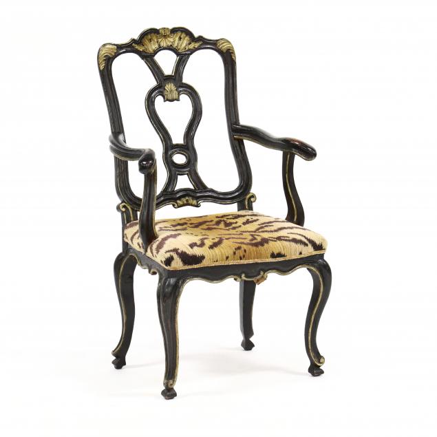 ITALIAN ROCOCO EBONIZED AND GILT 34ada8