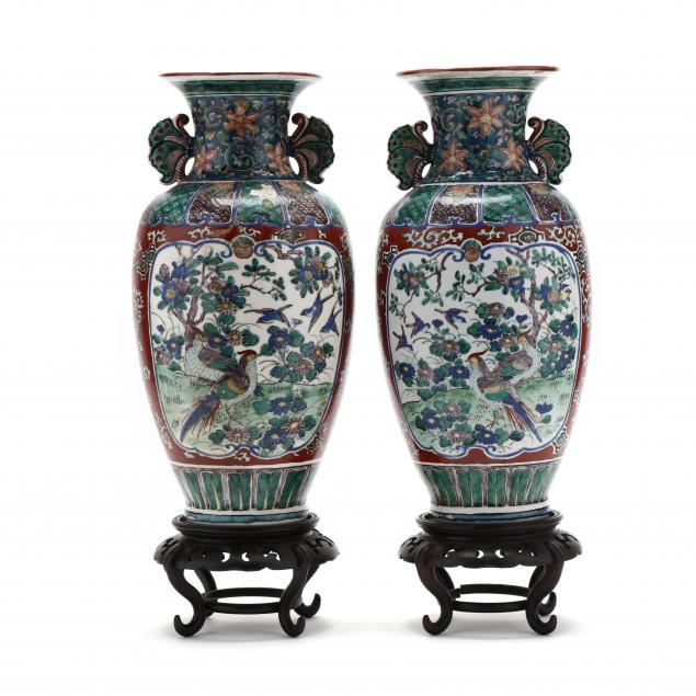 A PAIR OF JAPANESE AO KUTANI PORCELAIN 34ae34