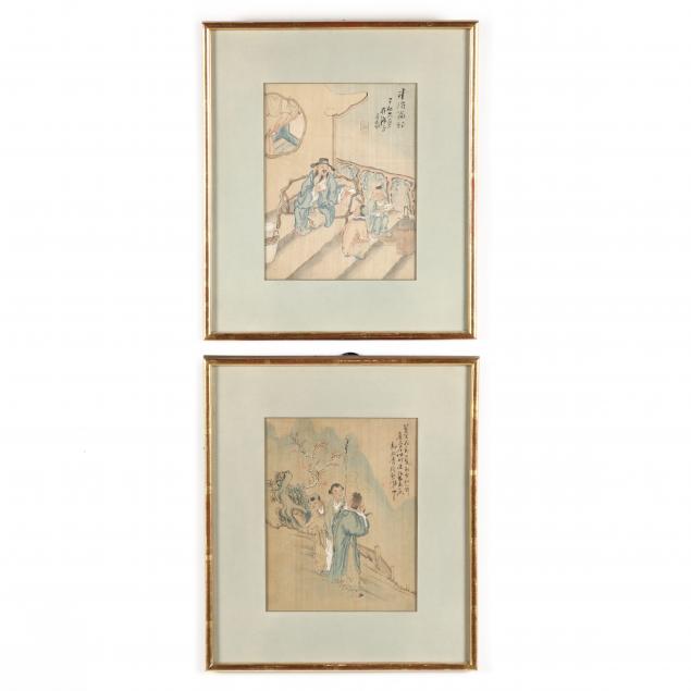 A PAIR OF CHINESE PAINTINGS ON 34ae2e