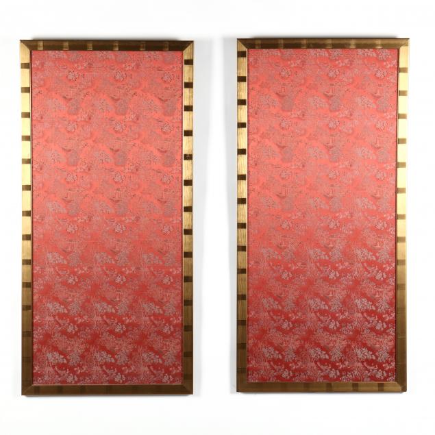 A PAIR OF FRAMED CHINESE TEXTILES 34ae2f