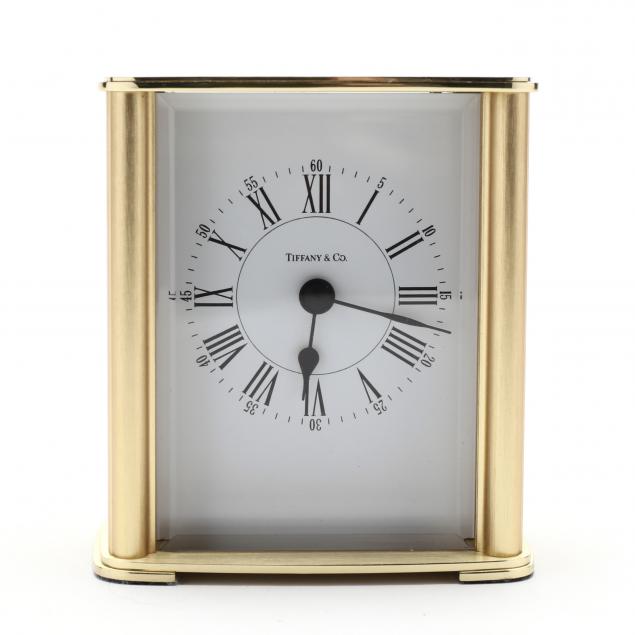 TIFFANY & CO. BRASS DESK CLOCK