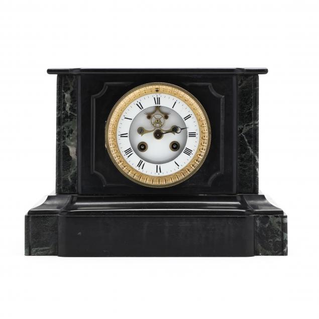 J. MARTI, SLATE AND MARBLE BRACKET CLOCK