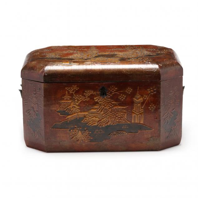 CHINESE EXPORT LACQUERED BOX Late 34aed2