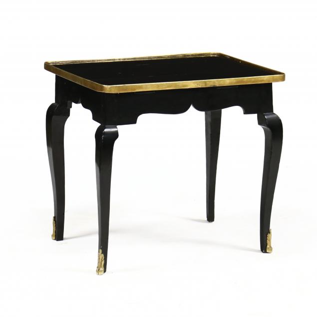 ANTIQUE FRENCH LACQUERED AND GILT