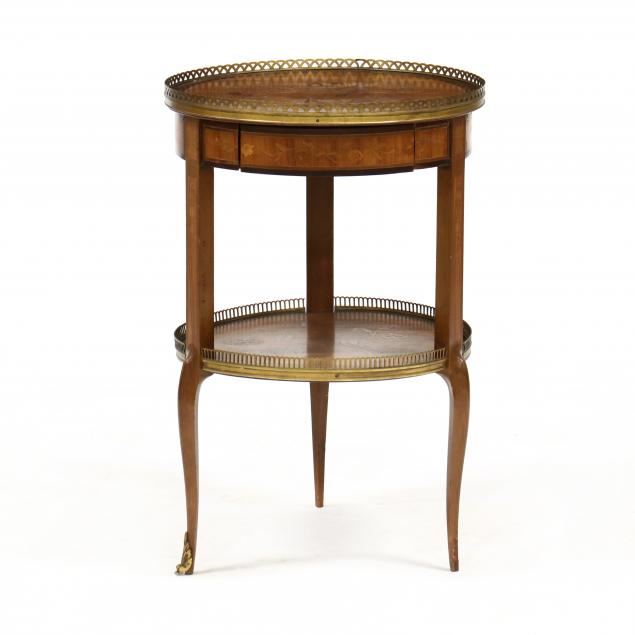 FRENCH PARQUETRY INLAID SIDE TABLE
