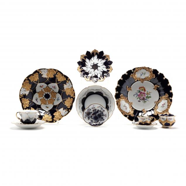 A SELECTION OF TEN MEISSEN COBALT 34af72