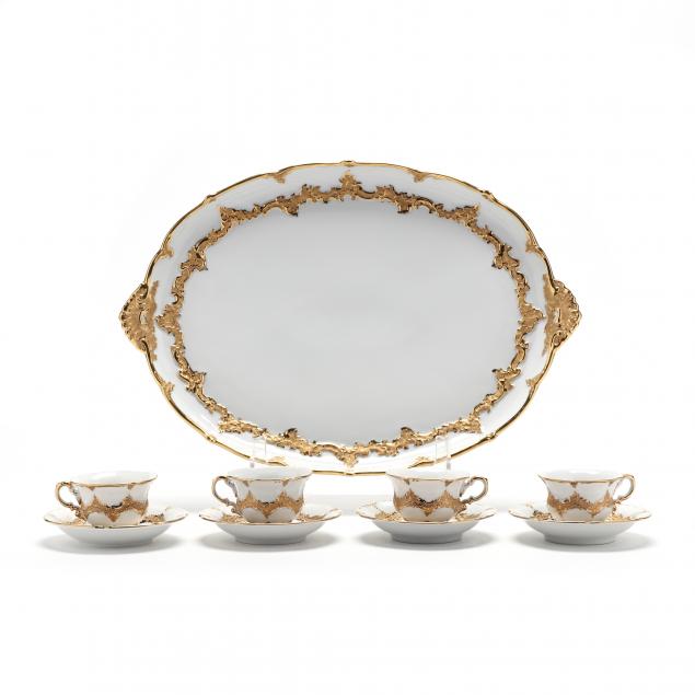 A MEISSEN GILT DECORATED SET OF 34af74