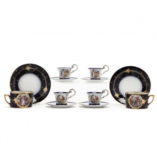ROYAL VIENNA CUPS AND SAUCERS GROUP