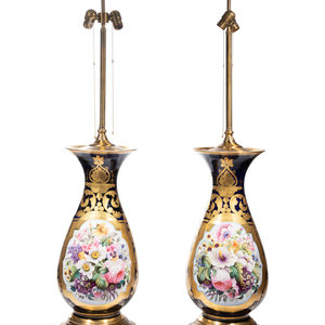 A Pair of Sèvres Style Porcelain Vases