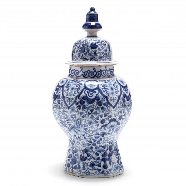 A DELFT BLUE AND WHITE COVERED 34affa