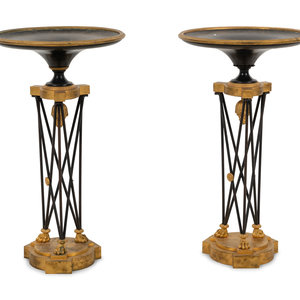 A Pair of Grand Tour Gilt and Patinated