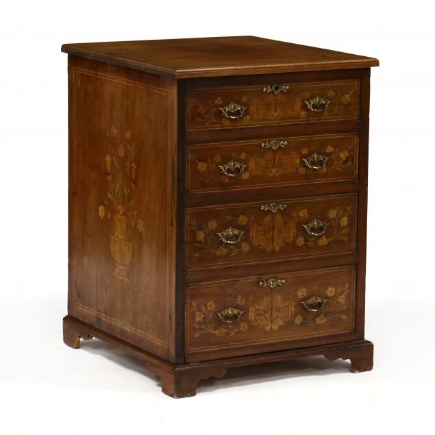 EDWARDIAN INLAID MAHOGANY STORAGE