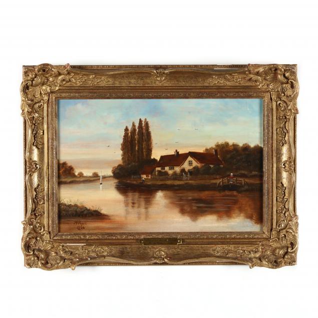 ENGLISH SCHOOL PAINTING OF MAPLEDURHAM 34b059