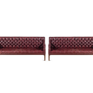 A Pair of English Button-Tufted