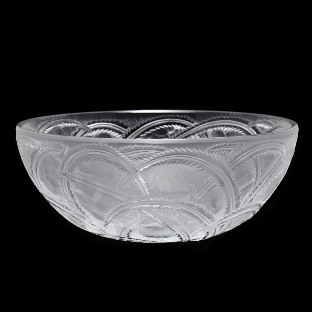 LALIQUE, PINSONS CRYSTAL BOWL 20th