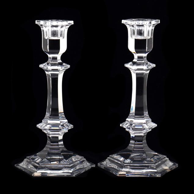 BACCARAT, PAIR OF CANDLESTICKS