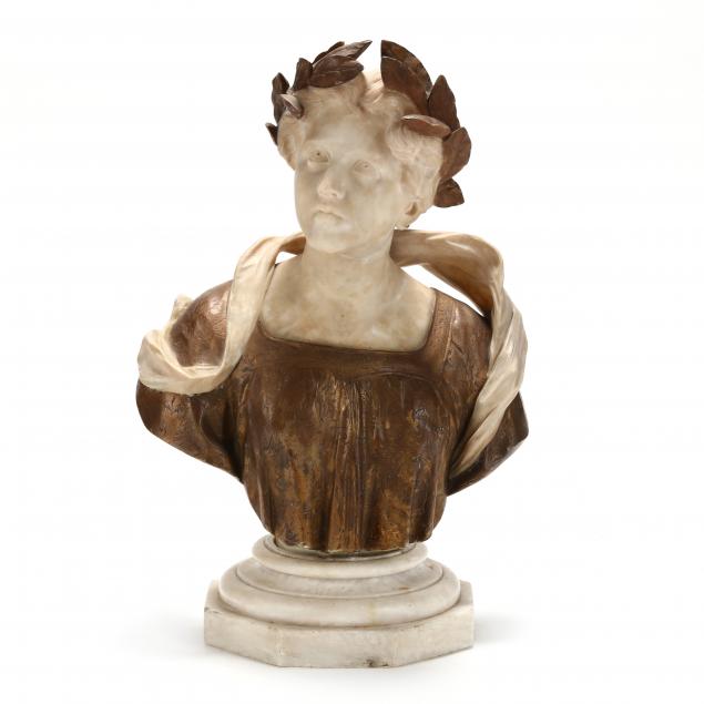 CLASSICAL STYLE ALABASTER BUST 34b0c7