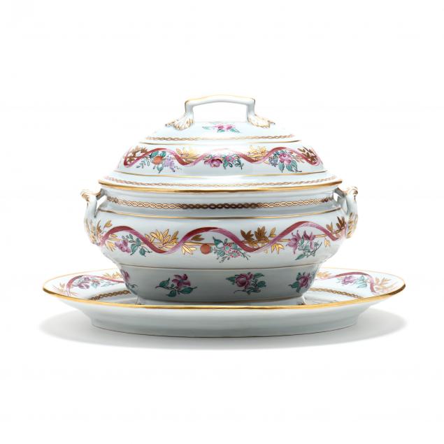  HAND-PAINTED LIMOGES LIDDED TUREEN