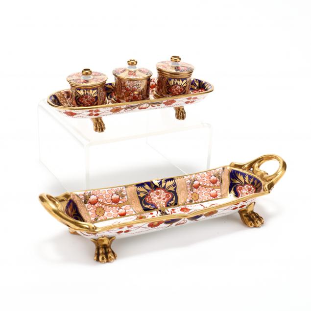 SPODE IMARI PATTERN 1409 PEN TRAY AND