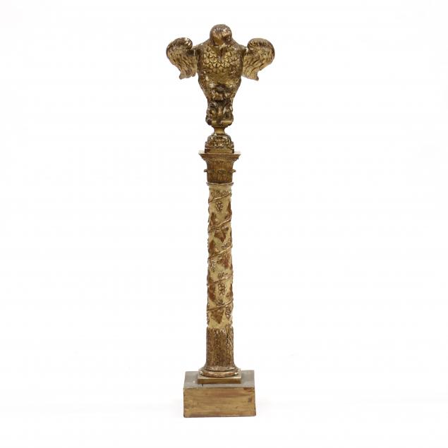 ANTIQUE ITALIANATE CARVED AND GILT