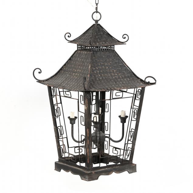 CONTEMPORARY PAINTED METAL PAGODA 34b178