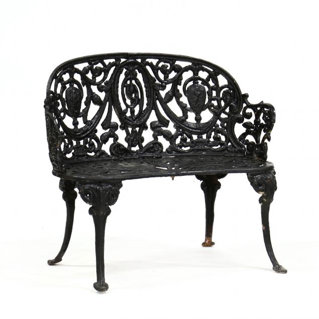 VICTORIAN CAST IRON GARDEN BENCH 19th