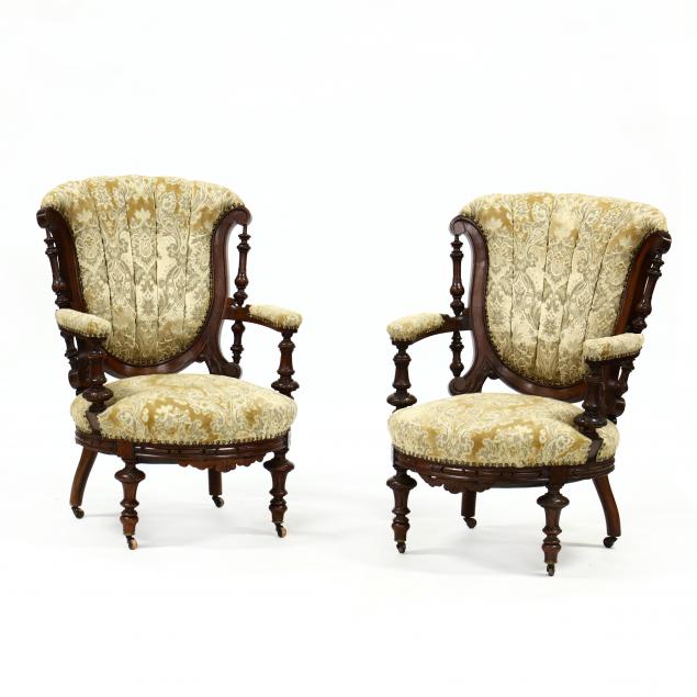 PAIR OF RENAISSANCE REVIVAL MAHOGANY 34b1bf