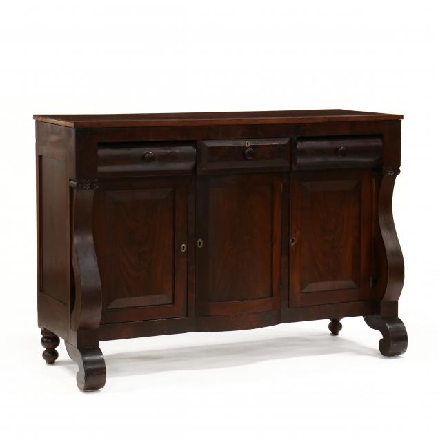 AMERICAN CLASSICAL MAHOGANY SIDEBOARD