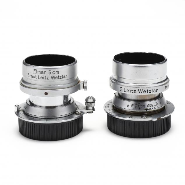 PAIR OF LEICA LEITZ ELMAR MTR F=5CM