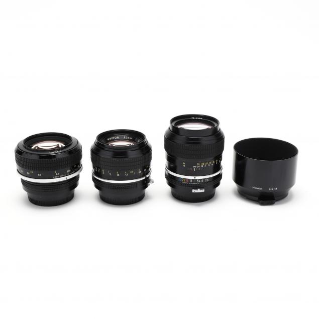 THREE NIKON NIKKOR LENSES To include: