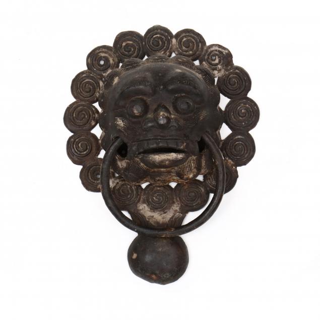 NEPALESE LION TEMPLE DOOR KNOCKER 34b2a2