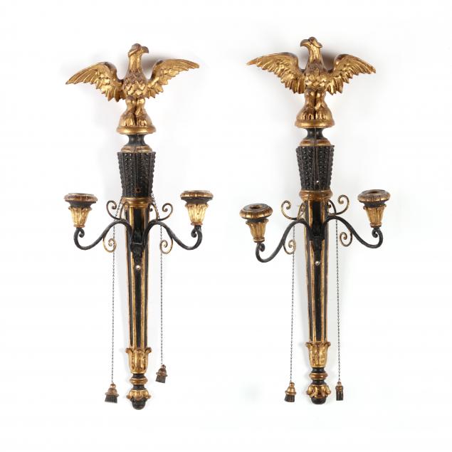 PAIR OF ITALIAN CARVED AND GILT