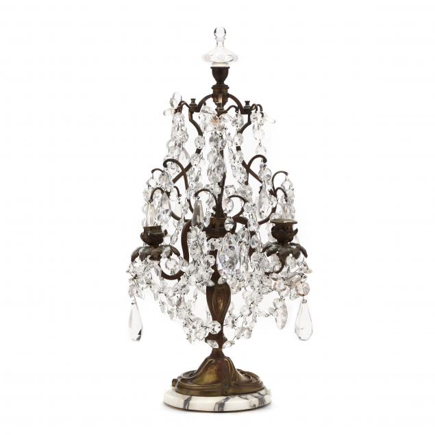 FRENCH STYLE DROP PRISM CANDELABRA  34b2bd