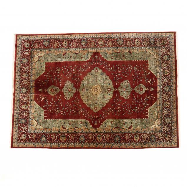 INDO PERSIAN CARPET Rust field 34b2db