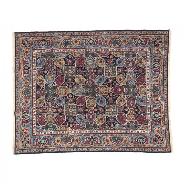 FLAT WEAVE RUG Field with floral filled
